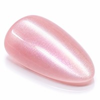 Faux ongles à presser 30 pièces sans colle, courts, forme amande, rose nacré doux, réutilisables, kit de manucure, vente en gros