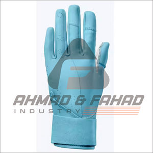 Custom Professional Anti-Slip <b>Light</b> Blue Baseball Batting Gloves Durable Hand Protection with Superior Grip By A&F Ind. - Product Image 4