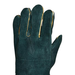 ถุงมืองานเชื่อมหนังแยกสีเขียวทนความร้อน - Product Image 4