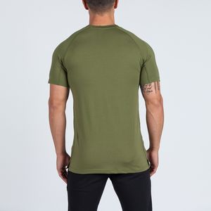 Ropa deportiva de gimnasio personalizada para hombre Camiseta de entrenamiento al por mayor con cuello redondeado Fitness activo Estilo deportivo ajustado - Product Image 4