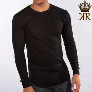 Marque de luxe T-shirt surdimensionné en coton pour hommes T-shirt d'hiver de haute qualité avec manches longues et design de dessin animé - Product Image 2