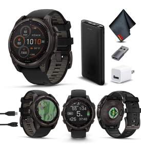 SALES Nouveau Fenix 8 Sapphire 47mm AMOLED Original avec bracelet en silicone gris carbone, GPS, scellé OEM, garantie 1 an, origine US - Product Image 2