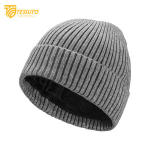 Unisex Thick Knitted Winter Beanie Jacquard Fabric Skull <b>Cap</b> for <b>Men</b> and Women Cuffed Beanies - Product Image 5