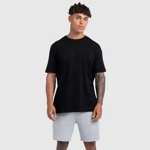 프리미엄 품질 남성 100% 면 블랙 색상 기본 정사이즈 맞는 티셔츠 판매 남성 맞춤형 티셔츠 남성 기본 티셔츠