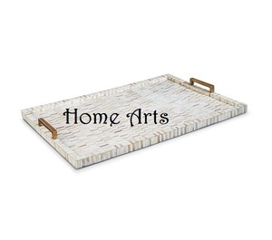 Plateau de service en bois de meilleure conception avec poignées en métal plateau de chocolats de taille personnalisée de qualité supérieure en Inde - Product Image 6