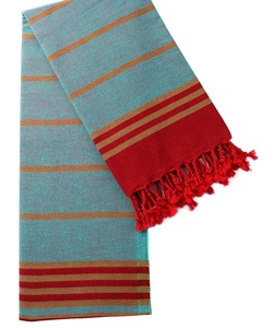 Toalla de Playa Pestemal a Rayas de Color Pastel, con Borlas, Suave al Tacto, Flexible, Absorbente, de Secado Rápido, Ecológica, 100% Algodón - Product Image 3