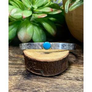 B. Shorty Kingman Turquoise & Sterling <b>Silver</b> Fashion <b>Cuff</b> <b>Bracelets</b> - Product Image 5