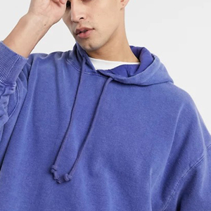 Sudaderas CON CAPUCHA DE 400gsm, ropa de calle de alta calidad, sudaderas con capucha con hombros caídos, sudaderas con capucha de lana en blanco de talla grande para hombre - Product Image 2
