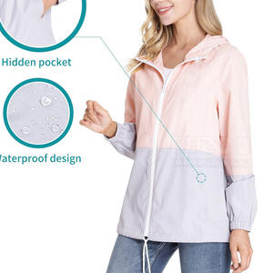 Chaqueta cortavientos impermeable con logotipo personalizado para exteriores, chaquetas cortavientos de talla grande para mujer, chaquetas cortavientos - Product Image 4