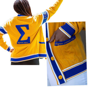 Suéter Cárdigan Sigma Gamma Rho con Colores Personalizados y Bordado para Hermandad Universitaria - Product Image 2