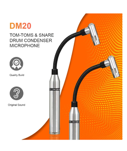 DM20高品质金属电容式鼓式麦克风，适用于军鼓 & 汤姆超高录音保真度 - Product Image 2