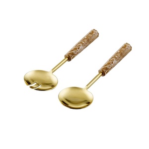 Juego de servicio de acero inoxidable para ensaladas, conjunto de acero inoxidable de alta calidad con espejo plateado pulido brillante, barra de ensalada - Product Image 2