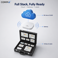 Kit Demo Label Rak Elektronik COMPAX ESL IP65 untuk Penggunaan Dalam Ruangan, Pemasangan Cepat, Label Harga Digital Langsung untuk Toko Kelontong dalam Hitungan Menit