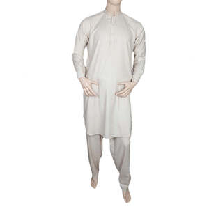 <b>Fancy</b> Shalwar <b>Suit</b> For Men - Fawn - Product Image 4