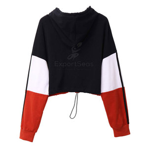 เสื้อครอปมีฮู้ดของผู้หญิงเสื้อครอปทำจากผ้าฝ้ายระบายอากาศได้ดี - Product Image 2