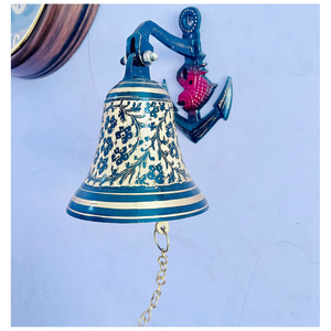 Campana Náutica Antigua de Latón Macizo, Campana de Barco Resistente, Decoración Náutica Vintage para Colgar en la Pared, Artesanía Metálica para Decoración del Hogar, Técnica de Fundición de Latón - Product Image 6