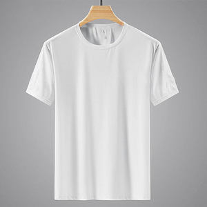 OEMカスタマイズロゴデザイン 大寸 メンズ カジュアル万能 ルーズ 人工アイスシルク メンズ夏 ルーズ半袖Tシャツ - Product Image 2