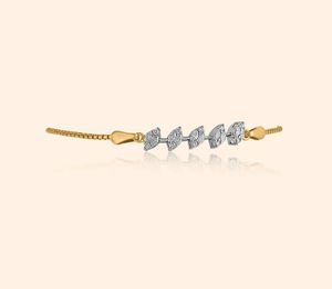 Pulseras de diamantes naturales para mujer, cadena fina de peso 5.103 y eslabones, regalo de lujo chapado en oro - Product Image 2