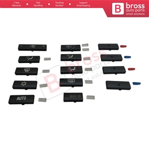 BDP88 14 Pieces Air Conditioner Climate Control Switch Panel Button <b>Cover</b> Cap for X5 E53 2000-2006 5 Series E39 1996-2003 641169 - Product Image 2
