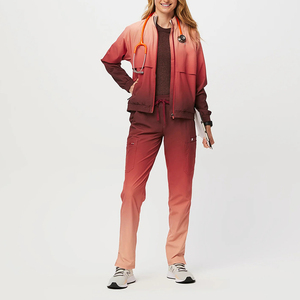 2025 dernière arrivée qualité supérieure élégant soins infirmiers Scrubs ensembles Joggers uniformes Spandex Stretch concepteur médecins uniforme unisexe - Product Image 3