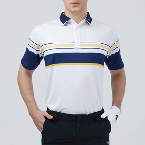 Polo de manga corta con logotipo personalizado: mezcla de algodón y poliéster para hombre, camiseta de polo de golf de piqué de secado rápido - Product Image 5