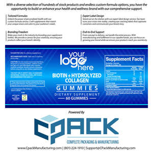 เยลลี่ไบโอติน + คอลลาเจนไฮโดรไลซ์ผลิตภัณฑ์เสริมอาหาร60ct สำหรับผู้ใหญ่ผลิตจากสหรัฐอเมริกา - Product Image 3