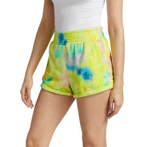 Shorts de sport pour femmes, taille mi-haute, tissés, fermeture à cordon, doux, athlétique, course à pied, respirant, séchage rapide - Product Image 3