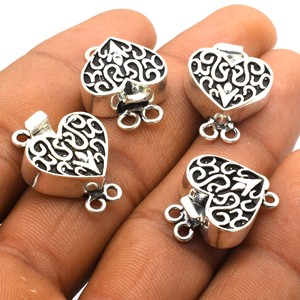 25X16X7MM ปอยผมแบบหลายเส้นมาคีส์บาหลีตะขอกล่องเครื่องประดับชุบเงินออกซิไดซ์1 2และ3เกลียว B235 - Product Image 3