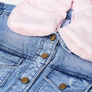 Veste en jean vintage pour femmes à prix de gros, doublure en coton respirant, vêtements d'hiver de haute qualité, tailles et couleurs personnalisables - Product Image 6