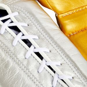 Dernier modèle de gants de combat de sport en cuir de vachette jaune or argent gants de boxe gagnants pour l'entraînement de poinçonnage des arts martiaux - Product Image 5