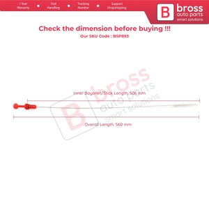 Jauge de niveau d'huile BSP893, tige de jauge 506 mm pour Berlingo C3 Saxo Xsara 106 206 306 307 117475 - Product Image 5