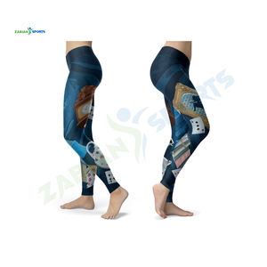 Mallas de gimnasio informales de alta calidad para mujer, logotipo personalizable, ODM, alta nailon, Spandex, cintura media, ropa de Yoga de punto para Fitness, venta al por mayor - Product Image 1