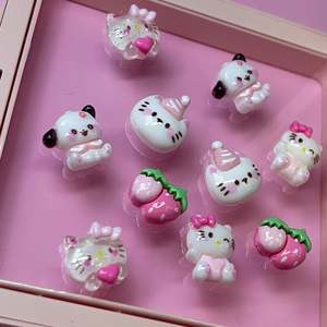 A10jet MIX-02 Hello K Nail Art 10pz Charm 3D in Metallo e Vetro Design Alla Moda e Carino per Decorazione Unghie e Fai-da-Te - Product Image 1