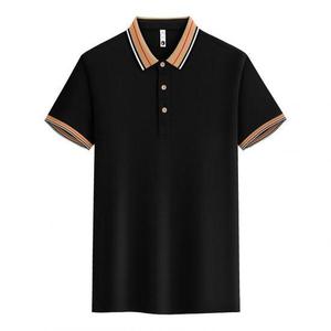 Polo de golf avec logo personnalisé pour hommes nouveau design d'uniforme de couleur unie en polyester avec technique de broderie en spandex - Product Image 3