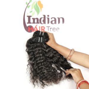 100% Cheveux humains indiens non traités, mèches bouclées vierges, noir naturel, fournisseur pas cher, double trame mécanique, tissage naturel - Product Image 2