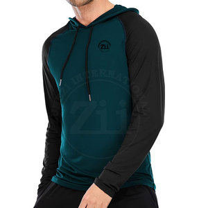 Nouveau design, best-seller, sweats à capuche de compression pour hommes, respirants, légers, grandes tailles, spandex/polyester, vente en gros - Product Image 2