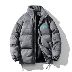 Chaqueta acolchada estampada OEM personalizada para hombre, chaqueta de invierno con logotipo personalizado para hombre, chaqueta acolchada con burbujas y bolsillo - Product Image 2