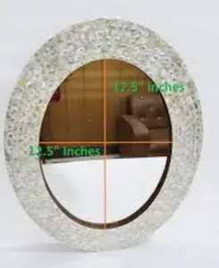 Miroir mural de luxe pour hôtel, cadre en incrustation d'os, finition traditionnelle, accessoires de décoration intérieure, cadre de miroir en vente - Product Image 6