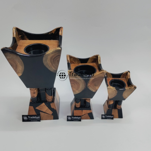 Tradebyd Handmade Pine Wood Bakhoor <b>Burner</b> Luxury Oud <b>Incense</b> <b>Holder</b> for Arabic Home Decor All-Season - Product Image 2