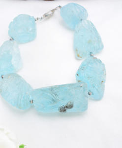 Topacio Azul Cielo Tallado, Forma Mixta de Fantasía, Piedra Preciosa Natural para la Elaboración de Joyería Fina - Product Image 4
