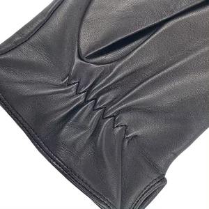 Nouveaux gants d'hiver en cuir véritable personnalisés dames cycle de conduite gants d'hiver peau de vache peau de mouton écran tactile gants unisexe - Product Image 4