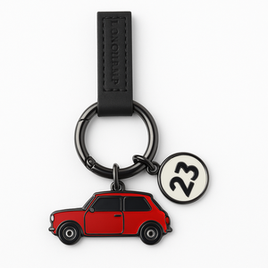 Llavero de Aleación de <span class=keywords><strong>Metal</strong></span> con Diseño de Auto de Dibujos Animados Personalizado, Llavero con Forma de Auto a la Moda con Serigrafía e Impresión Offset - Product Image 1