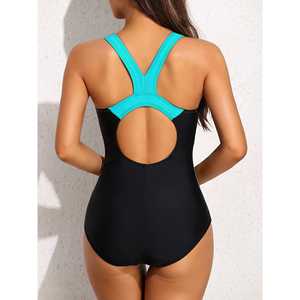 Maillots de bain une pièce sexy couleur contrastée imprimés personnalisés pour femmes maillots de bain push up Bikinis et maillots de bain maillots de bain maillot de bain - Product Image 5