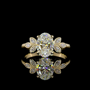 Anillo especial de alta calidad con diamante cultivado en laboratorio de 1.74 quilates, oro de 18k, forma ovalada, perfecto para clientes que realizan pedidos al por mayor que requieren personalización. - Product Image 4