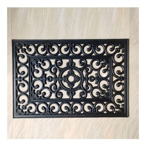 Tapis d'entrée en caoutchouc durable à motif géométrique 50x100cm, antidérapant, résistant aux taches, réversible, ajouré pour usage domestique et industriel - Product Image 4