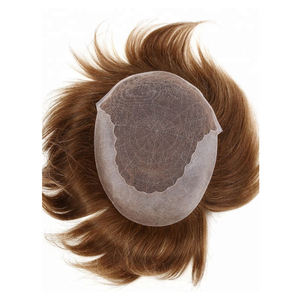 Peluca de Cabello Humano Remy Indio Personalizada de Fábrica de Bangladesh para Hombres, Ondulado Natural, 8/20 Pulgadas, Sistema de Cabello Mono Transpirable - Product Image 3