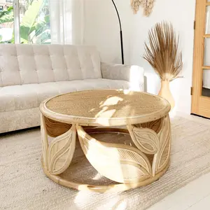 Luxury CHEAP Rattan Coffee Table Best Living Room Furniture Deluxe Coffee Tables Trendy Best Buy Hot Sale