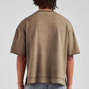 Camisetas de Hombre de Corte Regular con Efecto Desgastado por Ácido, Personalizables, de Cuello Redondo, Estilo Urbano, de Secado Rápido - Product Image 6