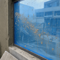 Film de protection PE bleu 40 microns pour cadre de fenêtre, profilé aluminium, tapis de sol et panneau sandwich – Rouleau de protection de surface à largeur personnalisée
