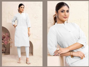 Magic Cotton Modern Party & Casual Wear Kurti Collection con bolsillo de tela suave Estilo cómodo y elegancia diaria - Product Image 4